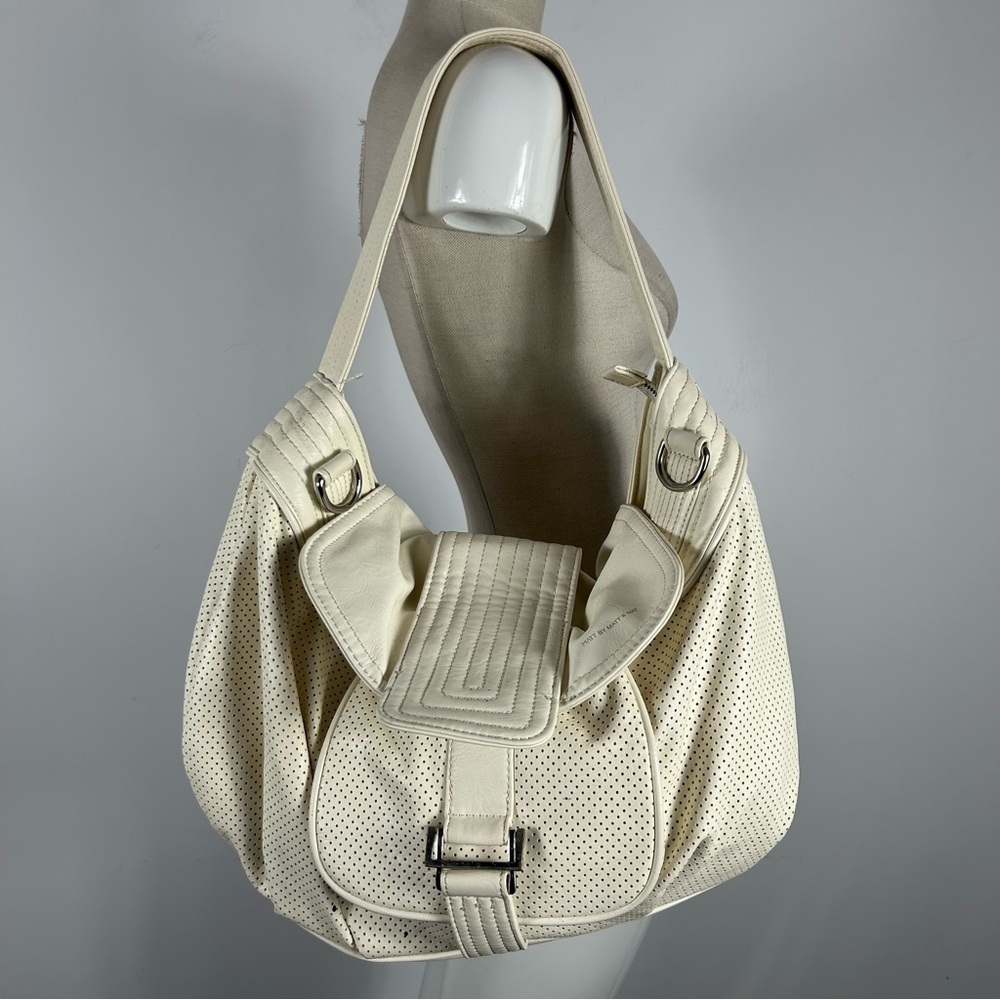 Matt & Nat Cream Perforated Shoulder Bag